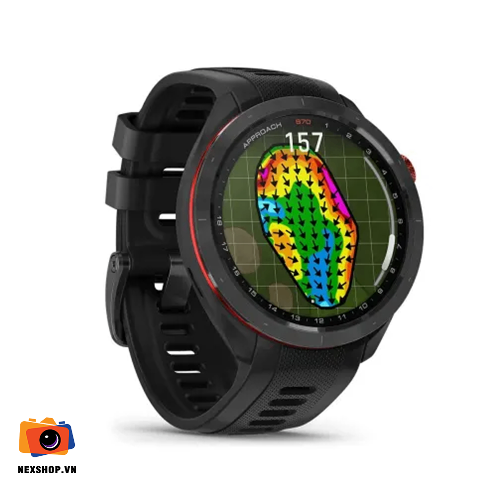 Đồng hồ GPS Golf Approach S70, 47mm, Đen Chính hãng