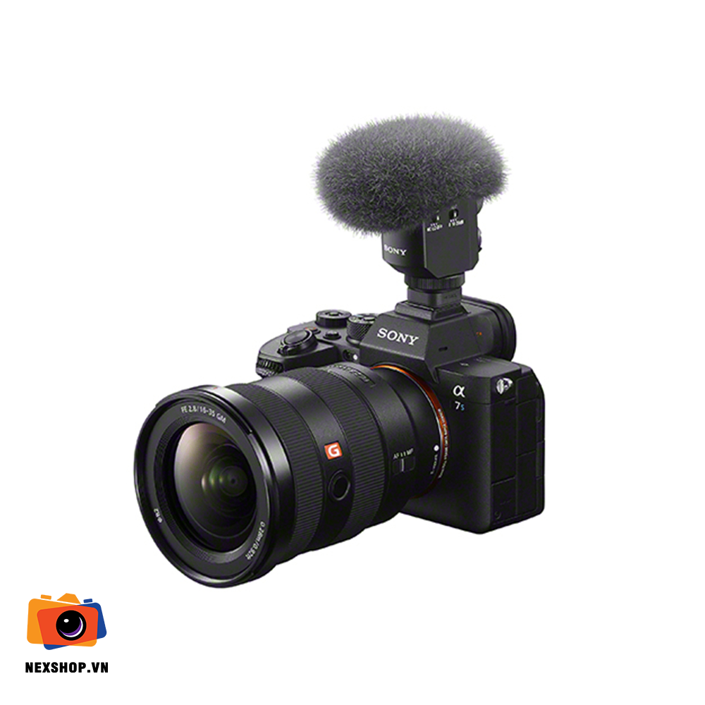 Micro shotgun Sony ECM-M1 Chính hãng | Micro chuyên nghiệp - mặt sau và phụ kiện đi kèm