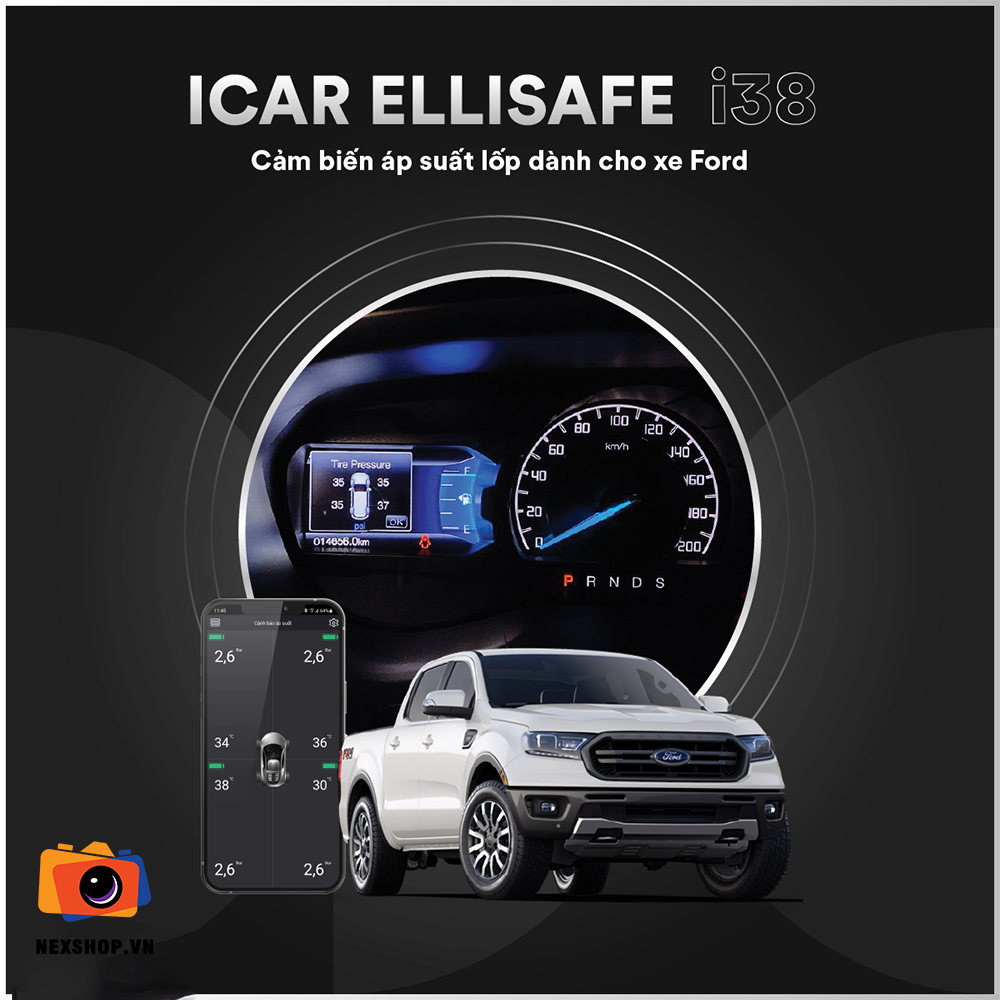 Cảm biến áp suất lốp ICAR Ellisafe i38 dành cho xe Ford