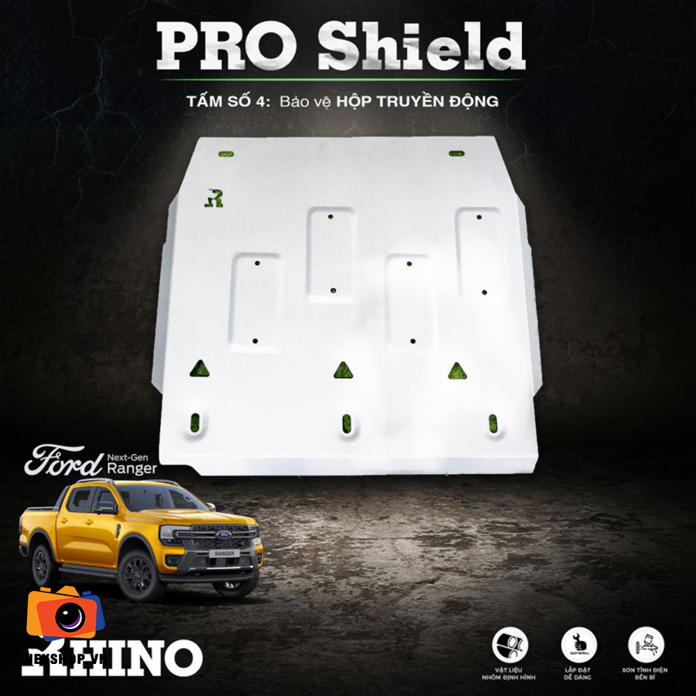 BỘ GIÁP BẢO VỆ GẦM BẰNG NHÔM RHINO PRO SHIELD CHO XE FORD RANGER 2023+