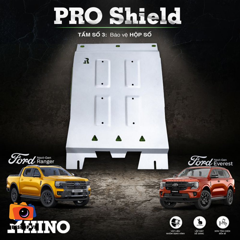 Pos Ford Ranger BỘ GIÁP BẢO VỆ GẦM BẰNG NHÔM RHINO PRO SHIELD CHO XE FORD RANGER 2023+