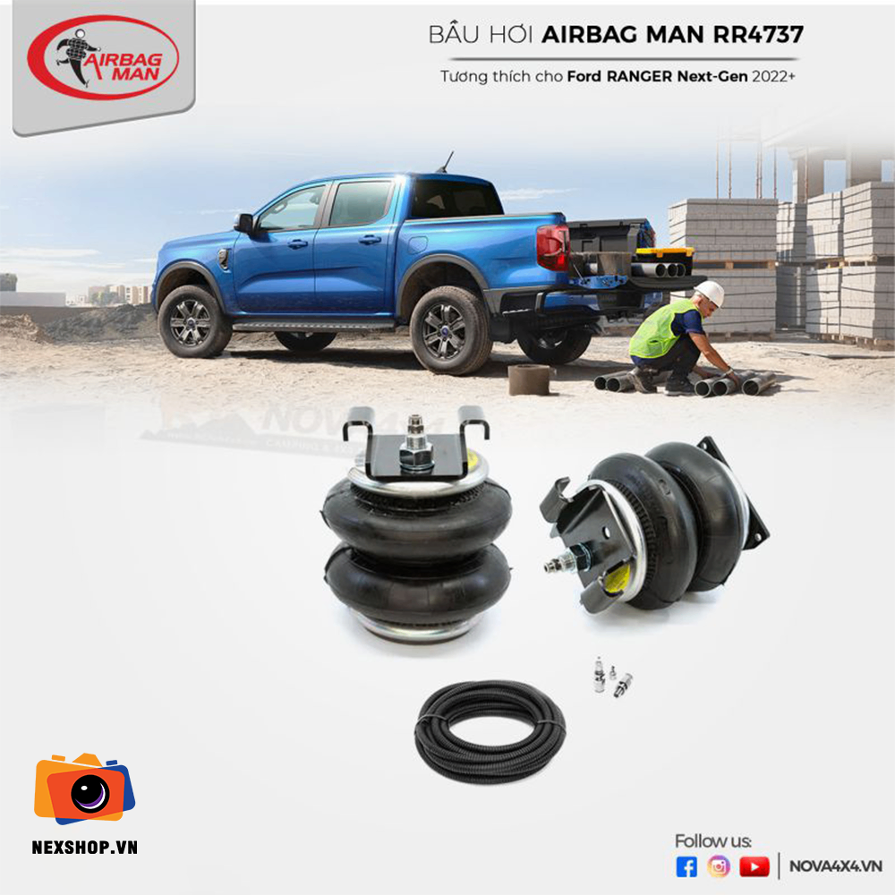 Bầu hơi Airbag Man RR4737 cho Ford Ranger Next-Gen 2022+ | Chính - thiết kế và phụ kiện