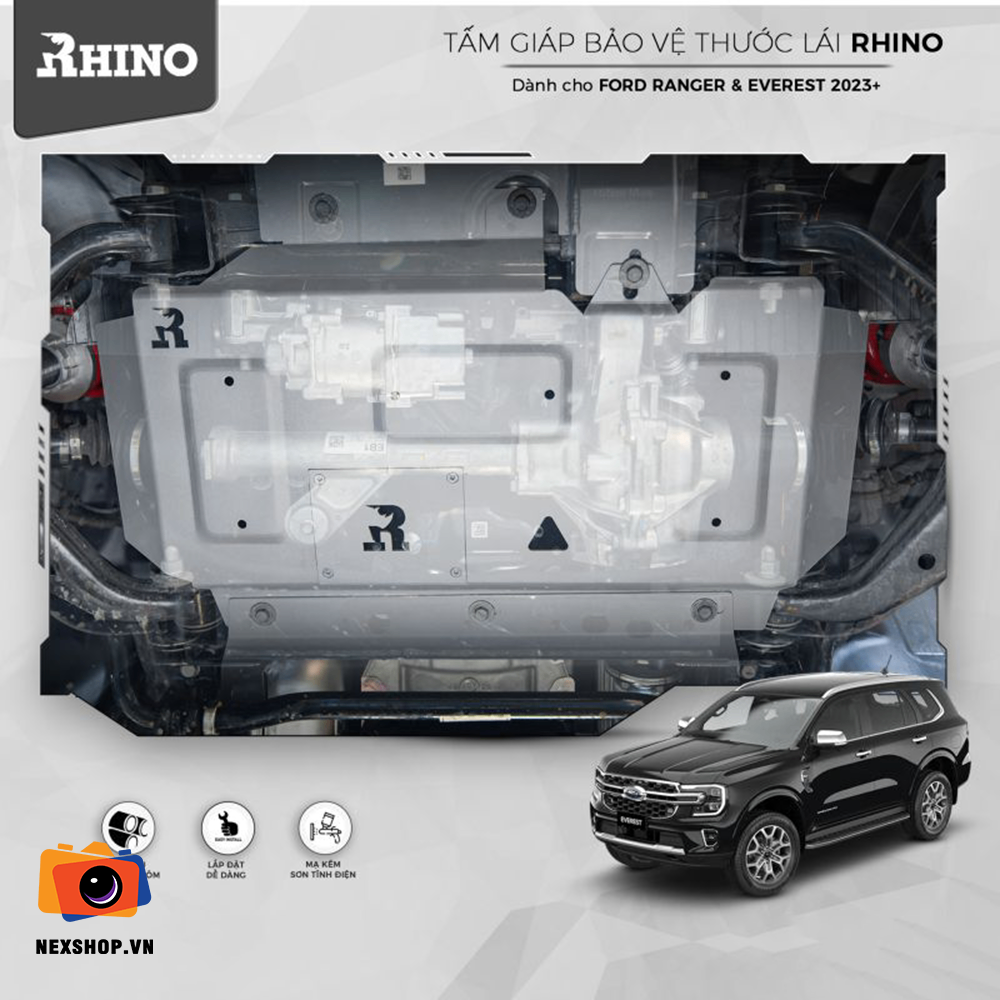 TẤM GIÁP BẢO VỆ BỘ PHẬN THƯỚC LÁI XE FORD RANGER & EVEREST 2023+