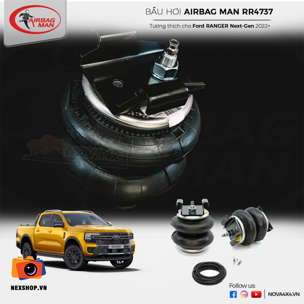 Bầu hơi Airbag Man RR4737 cho Ford Ranger Next-Gen 2022+ | Chính - khả năng kết nối thiết bị