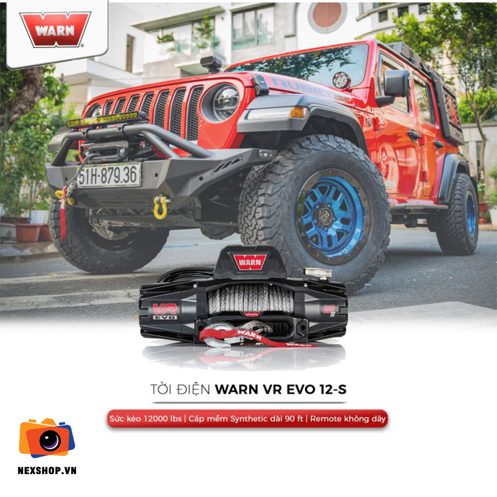 TỜI ĐIỆN WARN VR EVO 12-S – CÁP MỀM SYNTHETIC 103255