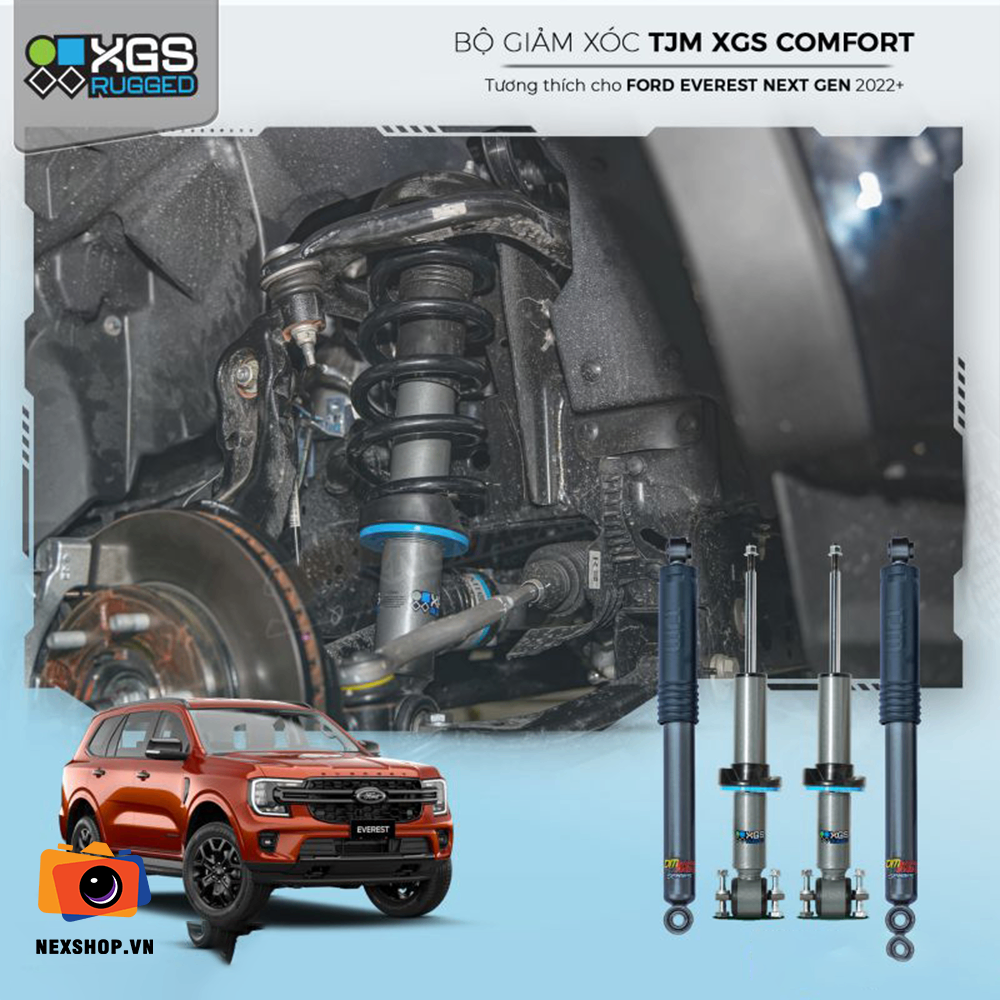 SET GIẢM XÓC TJM XGS CHO FORD EVEREST NEXT GEN 2023+