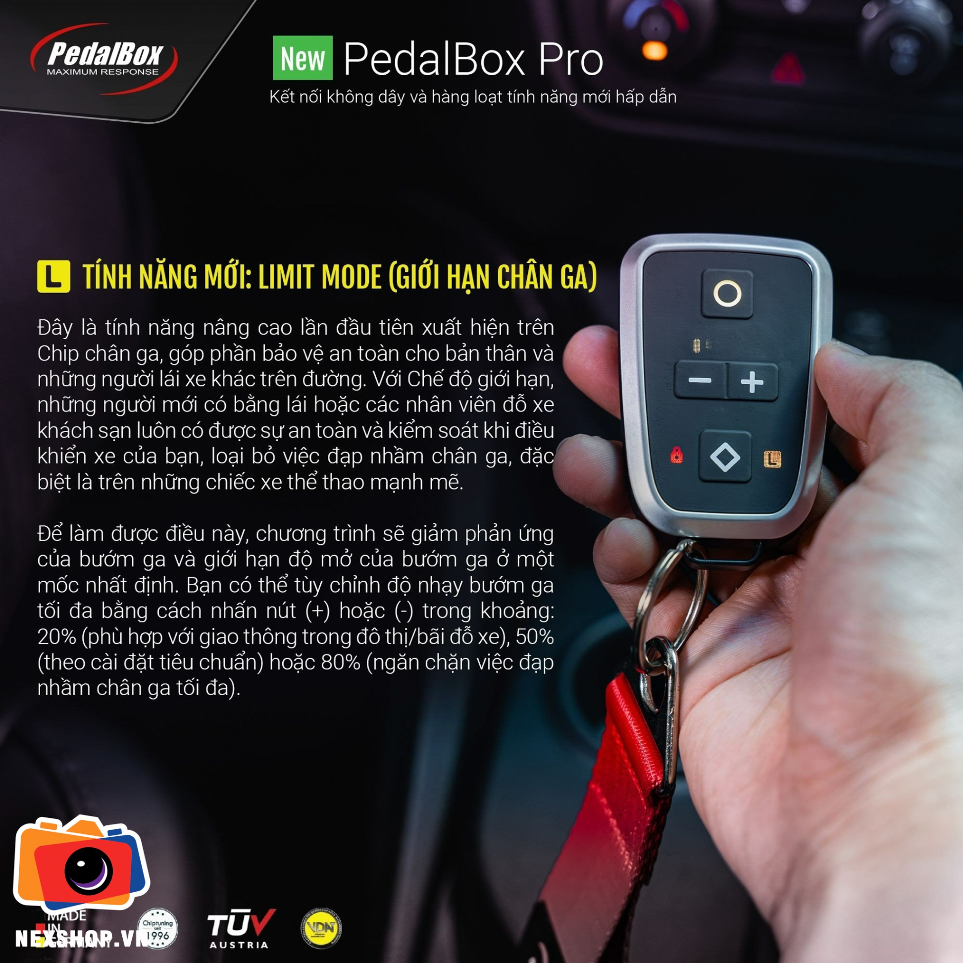 CHIP CHÂN GA THẾ HỆ MỚI - PEDALBOX PRO cho các dòng xe Ford ( NextGen )