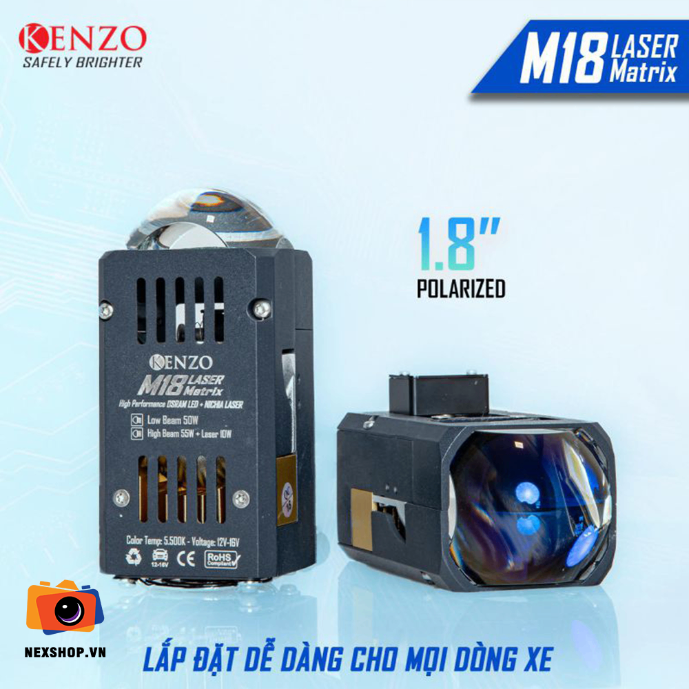 BI LED KENZO M18 LASER MATRIX | NHỎ GỌN – SIÊU VIỆT