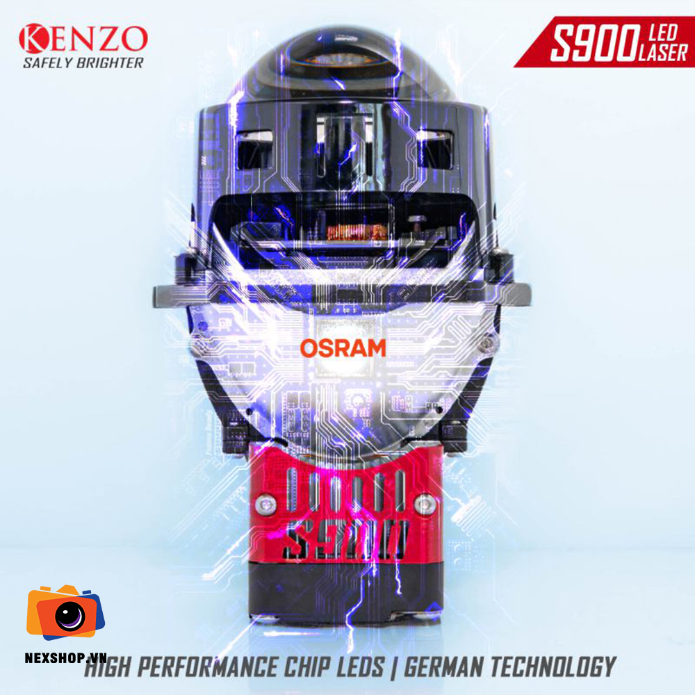 BI LED LASER KENZO S900 | Hiệu suất cao | Chính hãng - cấu hình hộp sạc