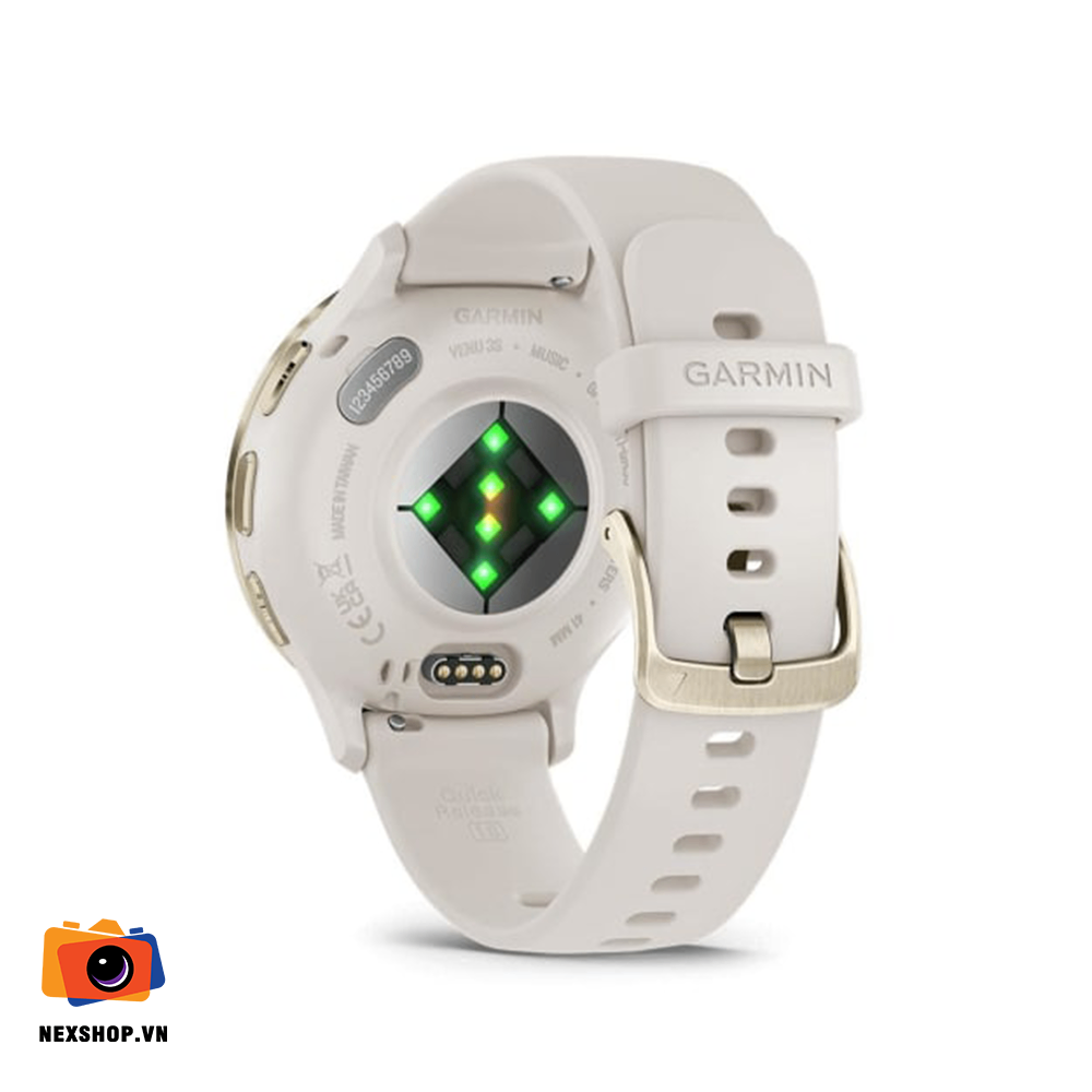 Đồng hồ Garmin Venu 3S 41mm trắng ngà viền vàng | Chính hãng - cấu hình hộp sạc