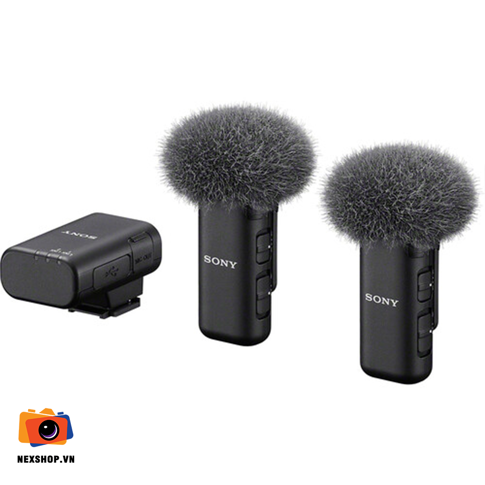 Micro không dây Sony ECM-W3 bản Double Chính hãng | Chất âm rõ né - mặt sau và phụ kiện đi kèm