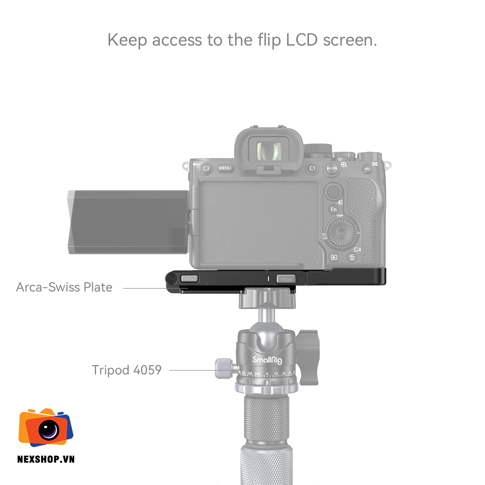 SmallRig Foldable L-Shape Plate for Sony Alpha 7R V / A | Chính h - mặt sau và phụ kiện đi kèm