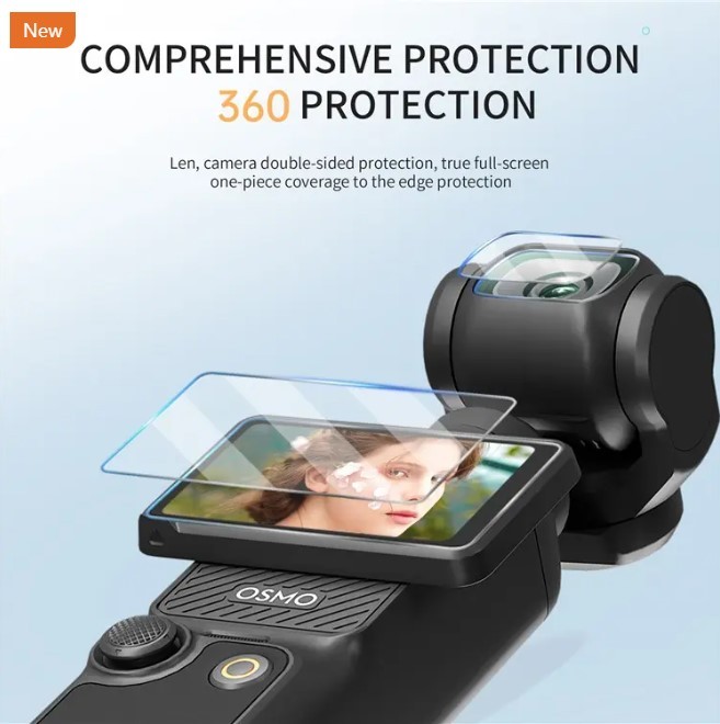 Bộ Kính cường lực DJI Osmo Pocket 3- STARTRC Camera Lens+Screen Tempered Glass Films