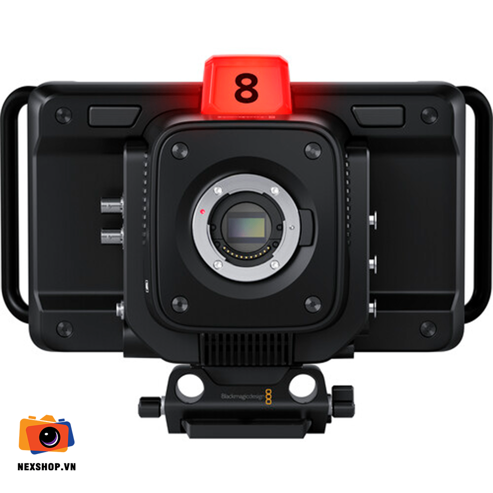 Blackmagic Studio Camera 4K Pro G2 | Camera 4K Chuyên Nghiệp Chín - mặt sau và phụ kiện đi kèm