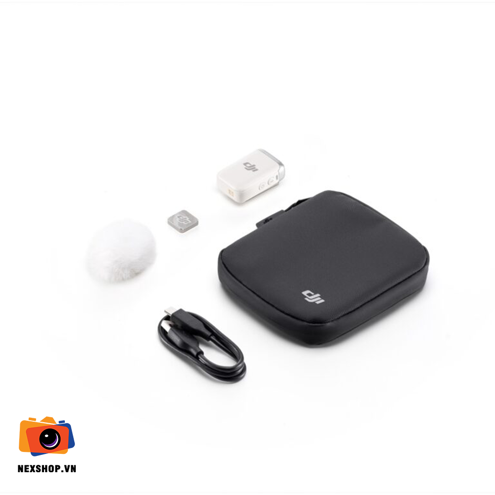 Micro DJI Mic 2 TX Trắng | Micro Chính Hãng, Chất Lượng Âm Thanh - cấu hình hộp sạc