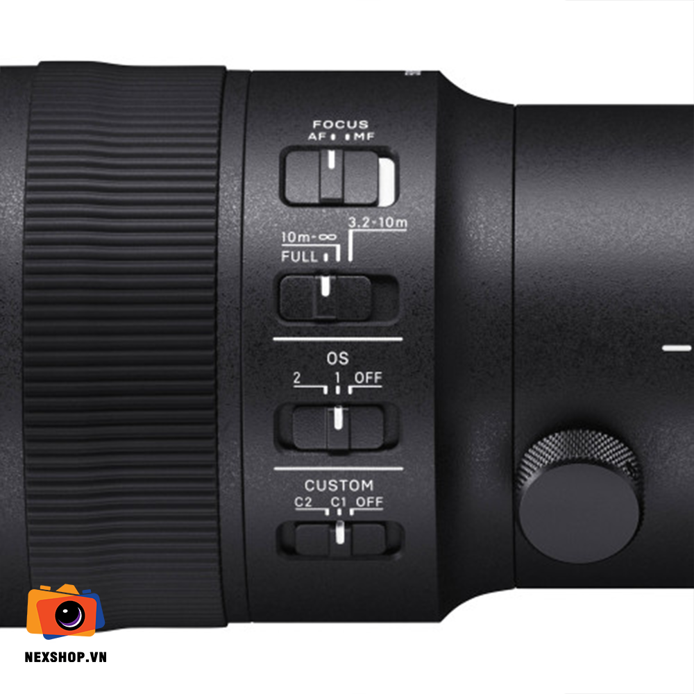 Ống kính Sigma 500mm F5.6 DG DN (S) Cho Sony E | Chính hãng - mặt sau và phụ kiện đi kèm