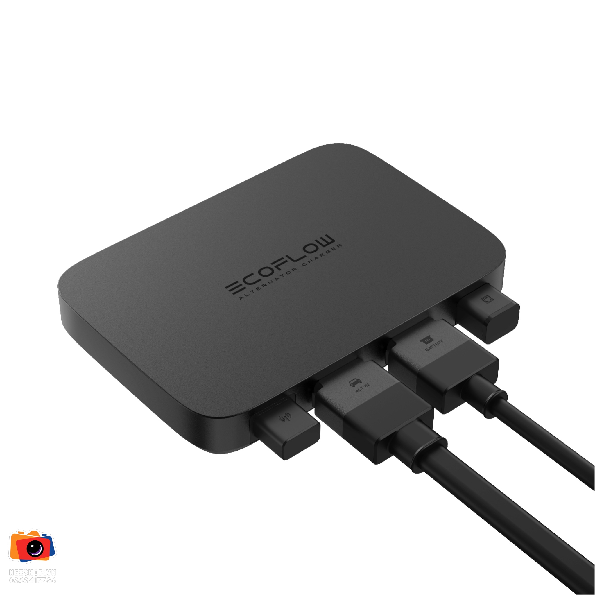 Bộ sạc EcoFlow 800W Alternator Charger với cổng kết nối nguồn xe và trạm điện