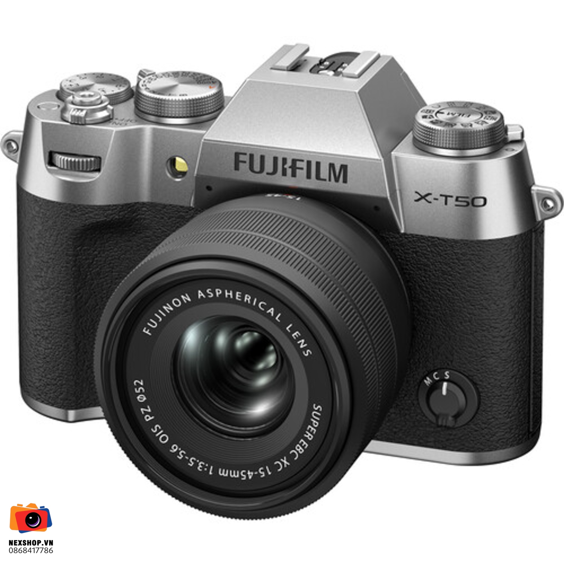 Máy ảnh Fujifilm X-T50 15-45mm Kit | Màu Bạc | Hàng chính hãng