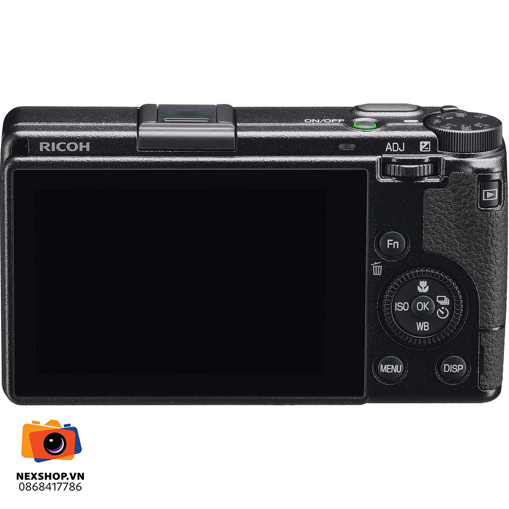 Máy ảnh Ricoh GR IIIx HDF | Chính hãng - mặt sau và phụ kiện đi kèm