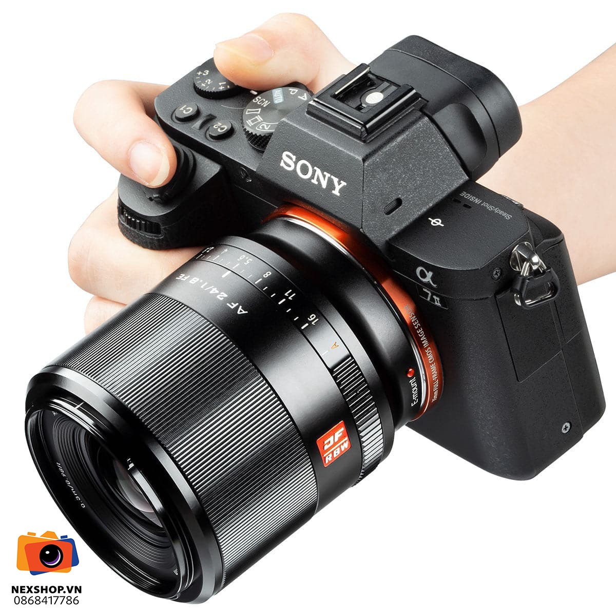 Viltrox AF 24mm f/1.8 FE For Sony E-mount | Chính hãng - mặt sau và phụ kiện đi kèm