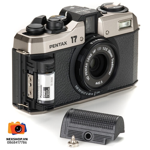 Máy Ảnh Phim Pentax 17 | Chính hãng - mặt sau và phụ kiện đi kèm