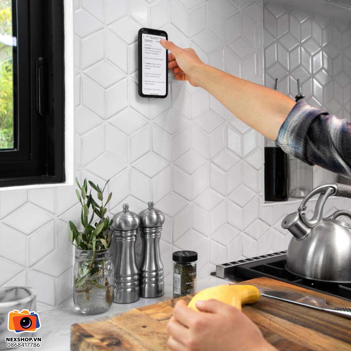 Ngàm dán Peak Design Mobile Wall Mount - Xám đậm