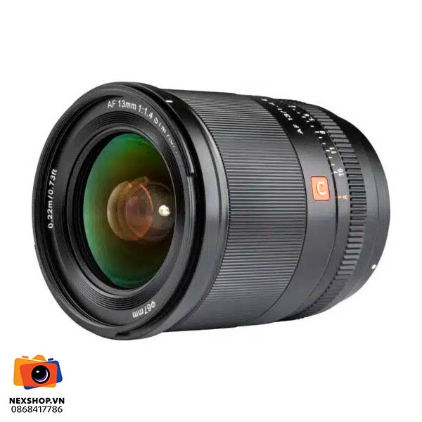 Ống kính Viltrox AF 13mm f/1.4 E for Sony APS-C | Chính hãng - mặt sau và phụ kiện đi kèm
