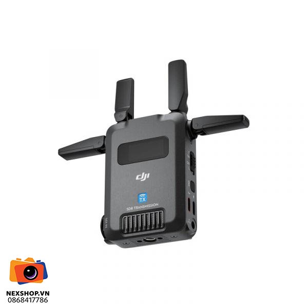 DJI SDR Transmission Transmitter | Thiết bị truyền tín hiệu chính - mặt sau và phụ kiện đi kèm