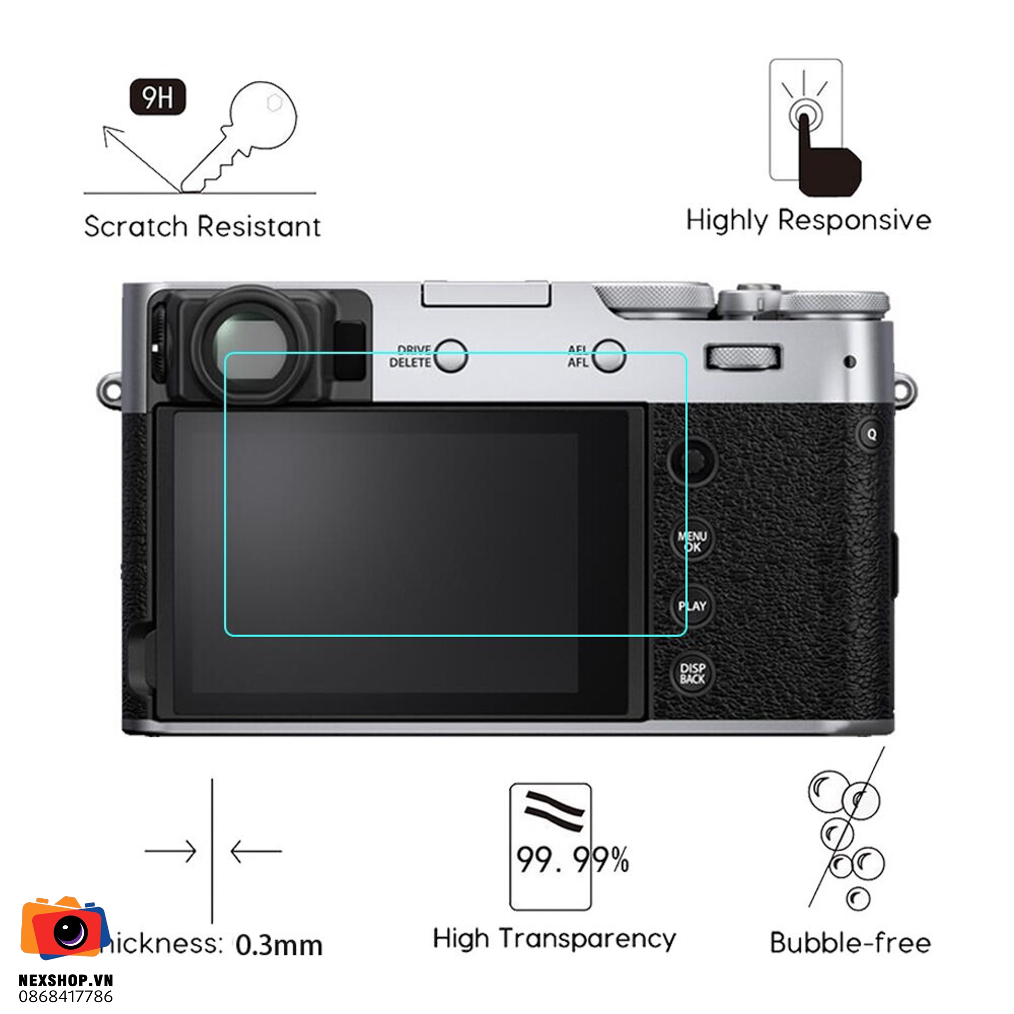 Dán Màn Hình Cường Lực Fujifilm | Chính Hãng, Chống Xước Tối Ưu — ảnh 1