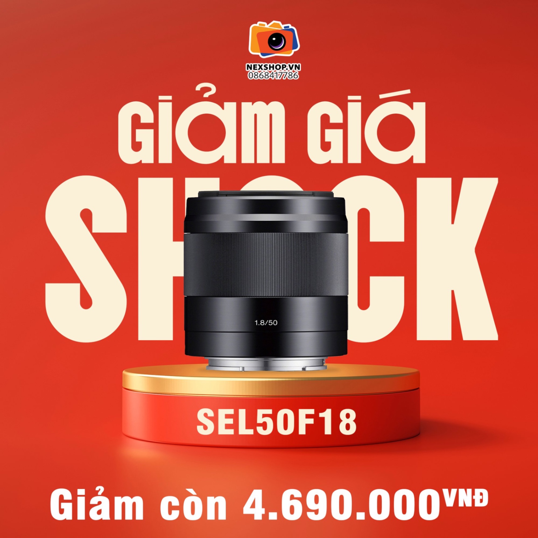 Sony E 50mm f/1.8 Đen | - thiết kế và phụ kiện