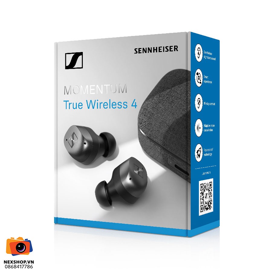 Tai nghe chống ồn SENNHEISER Momentum True Wireless 4 | Đen | Chính hãng | Bảo hành 24 tháng