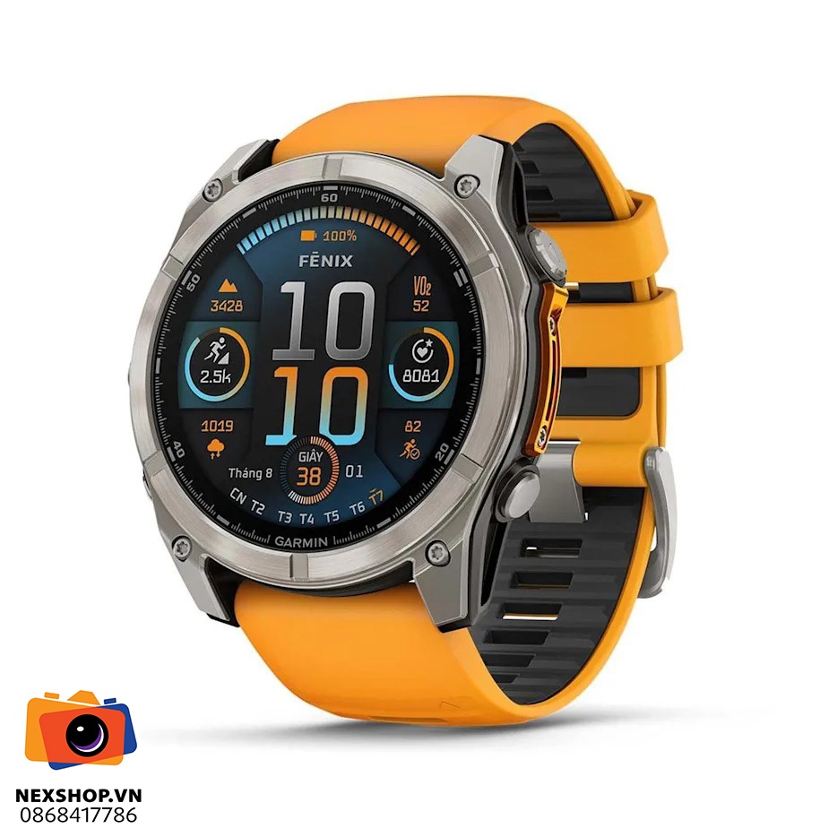 Đồng hồ thông minh fenix 8 51mm, AMOLED, Sapphire, Màu - thiết kế và hoàn thiện