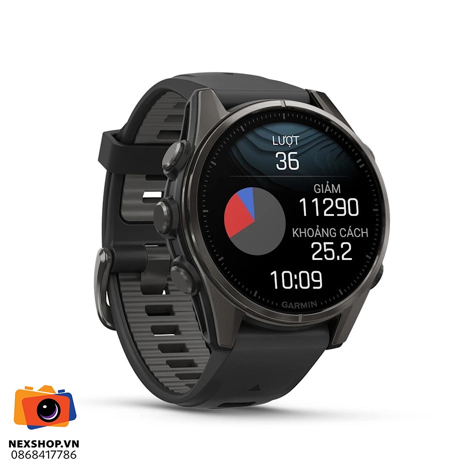Đồng hồ thông minh Fenix 8 43mm | Màn hình AMOLED, Sapphire | Chí - khả năng kết nối thiết bị