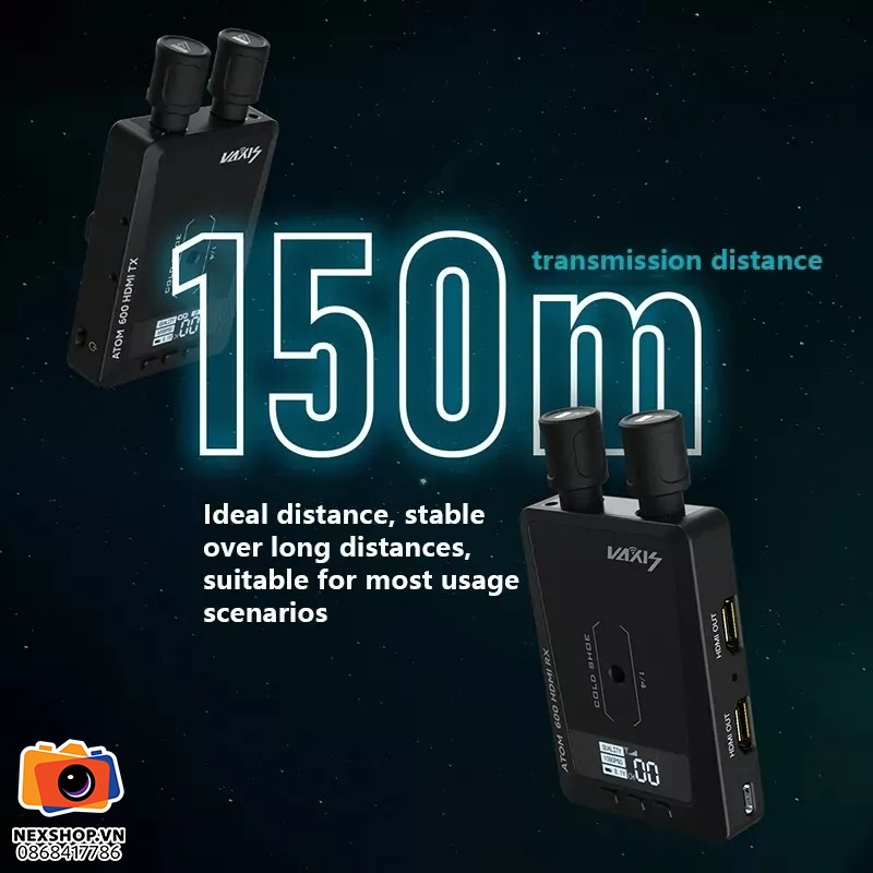 Vaxis Atom 600 HDMI Kit (TX*1 RX*1) | Chính Hãng