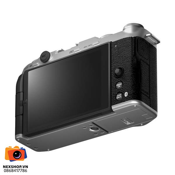 Máy ảnh Fujifilm X-M5 Body | Màu Bạc | Chính hãng NexShop - mặt sau và phụ kiện đi kèm