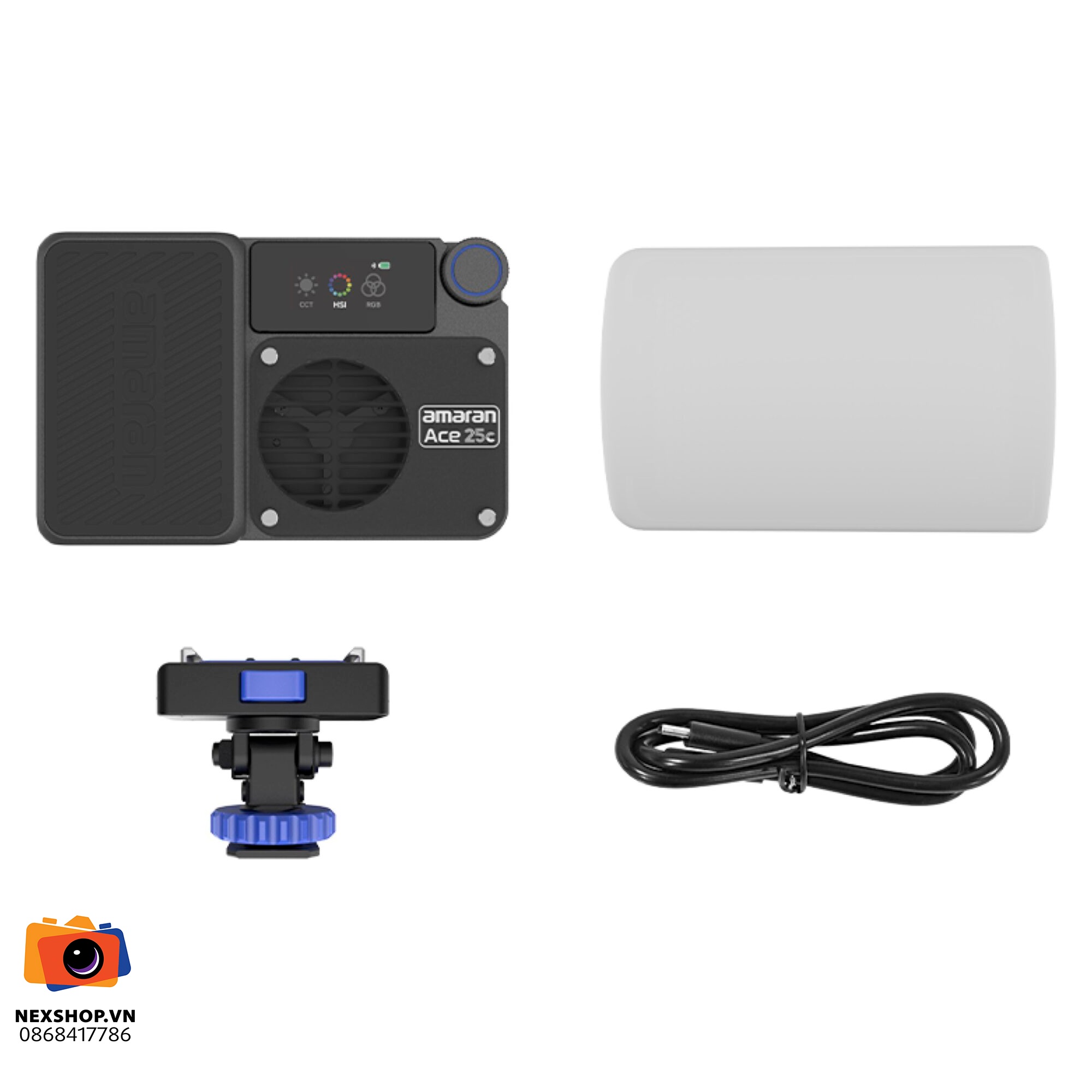 Đèn Amaran ACE 25c Colorful Light | Charcoal | Chính hãng Aputure - thiết kế và phụ kiện