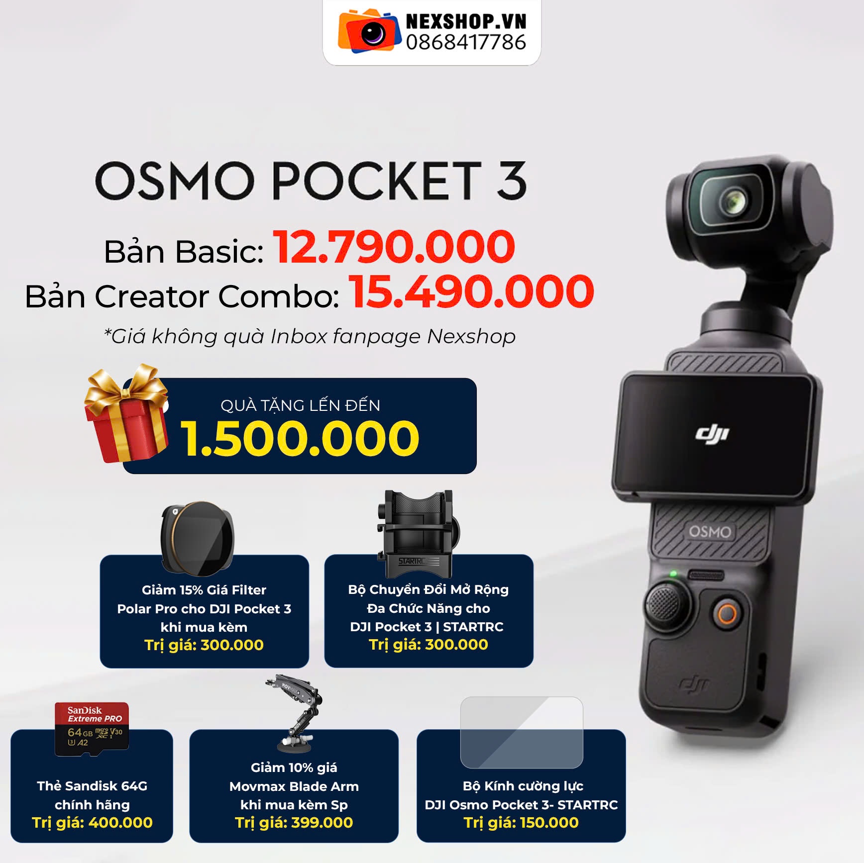 DJI Osmo Pocket 3 Chính hãng