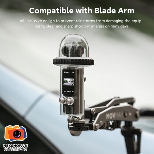 MOVMAX Waterproof Case for DJI Osmo Pocket 3 / 4 | Chính hãng - mặt sau và phụ kiện đi kèm