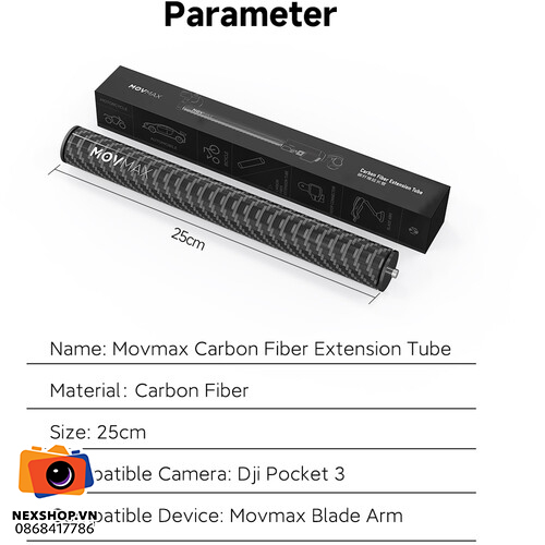 MOVMAX Carbon Fiber Extension Tube