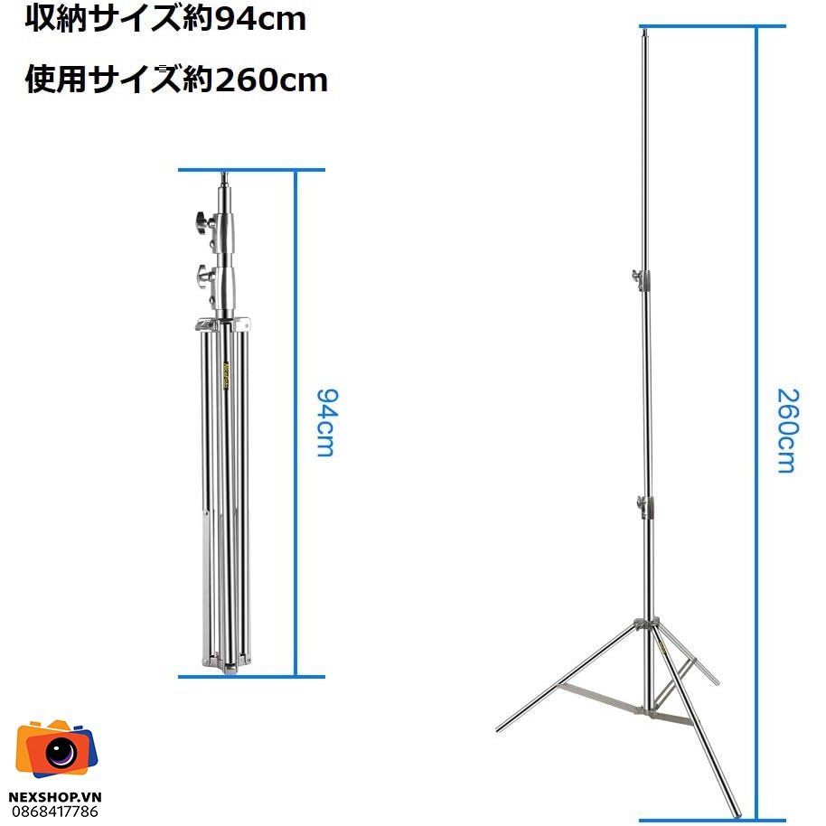 Chân đèn Inox NiceFoto LS280S | Hàng chính hãng