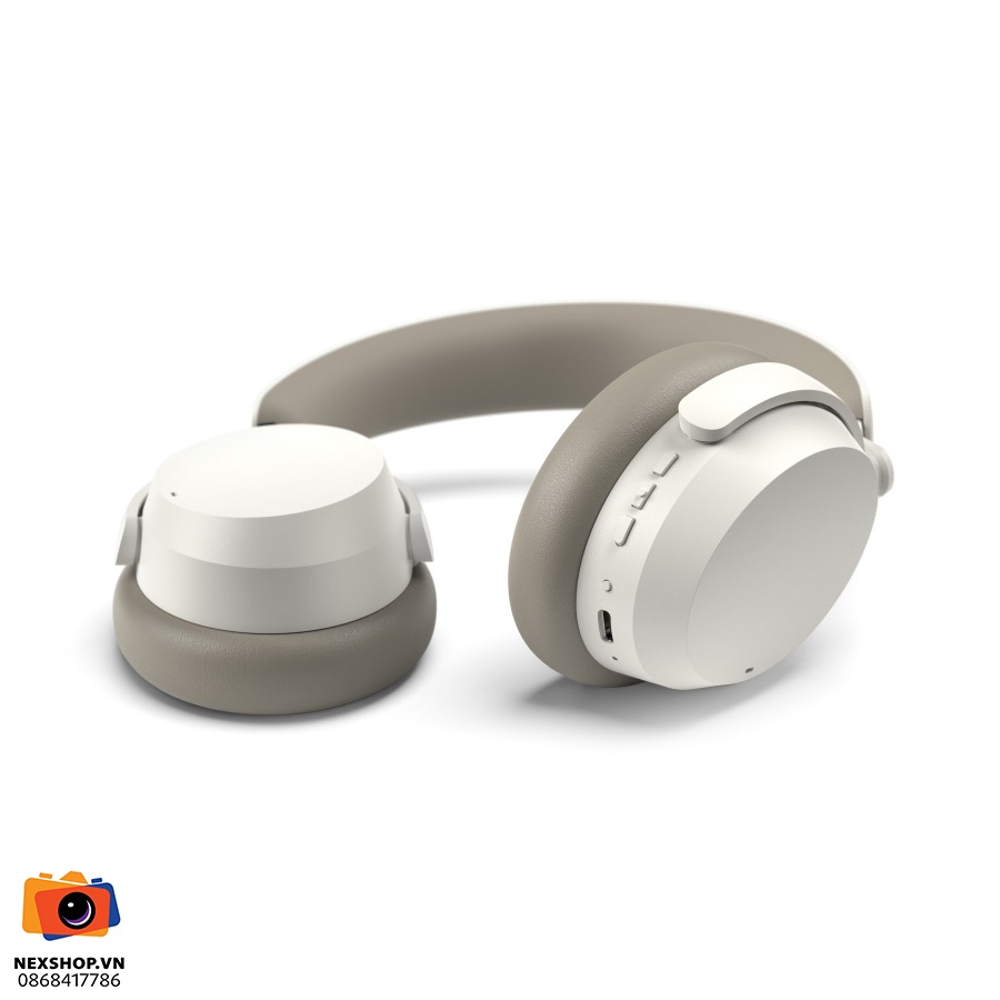 Tai nghe không dây Sennheiser Accentum - Màu Trắng | Chính hãng - mặt sau và phụ kiện đi kèm