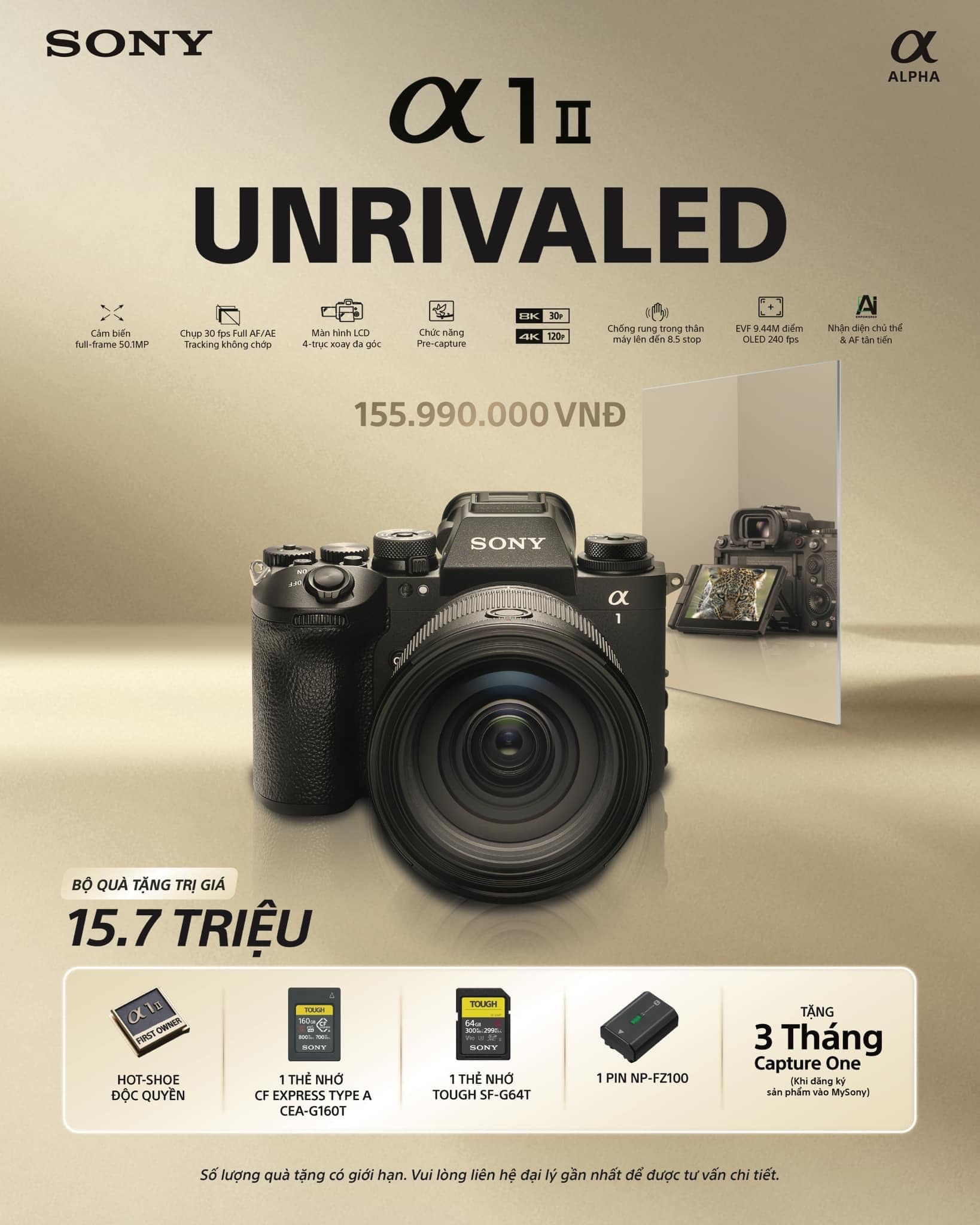 Máy ảnh Sony A1 Mark II (Body only) | Chính hãng