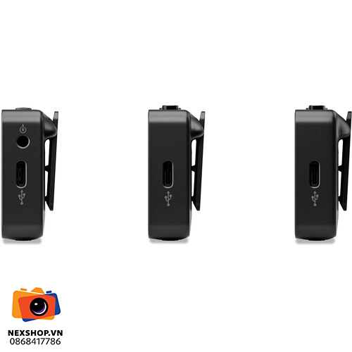 Micro thu âm không dây RODE Wireless GO 3 | Chính hãng - mặt sau và phụ kiện đi kèm
