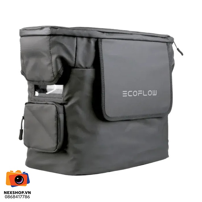Túi đựng EcoFlow DELTA 2 chống nước | Chính hãng - mặt sau và phụ kiện đi kèm
