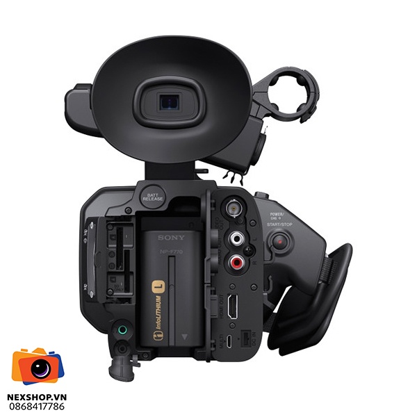Máy quay chuyên nghiệp Sony HXR-NX800 | Chính hãng - mặt sau và phụ kiện đi kèm