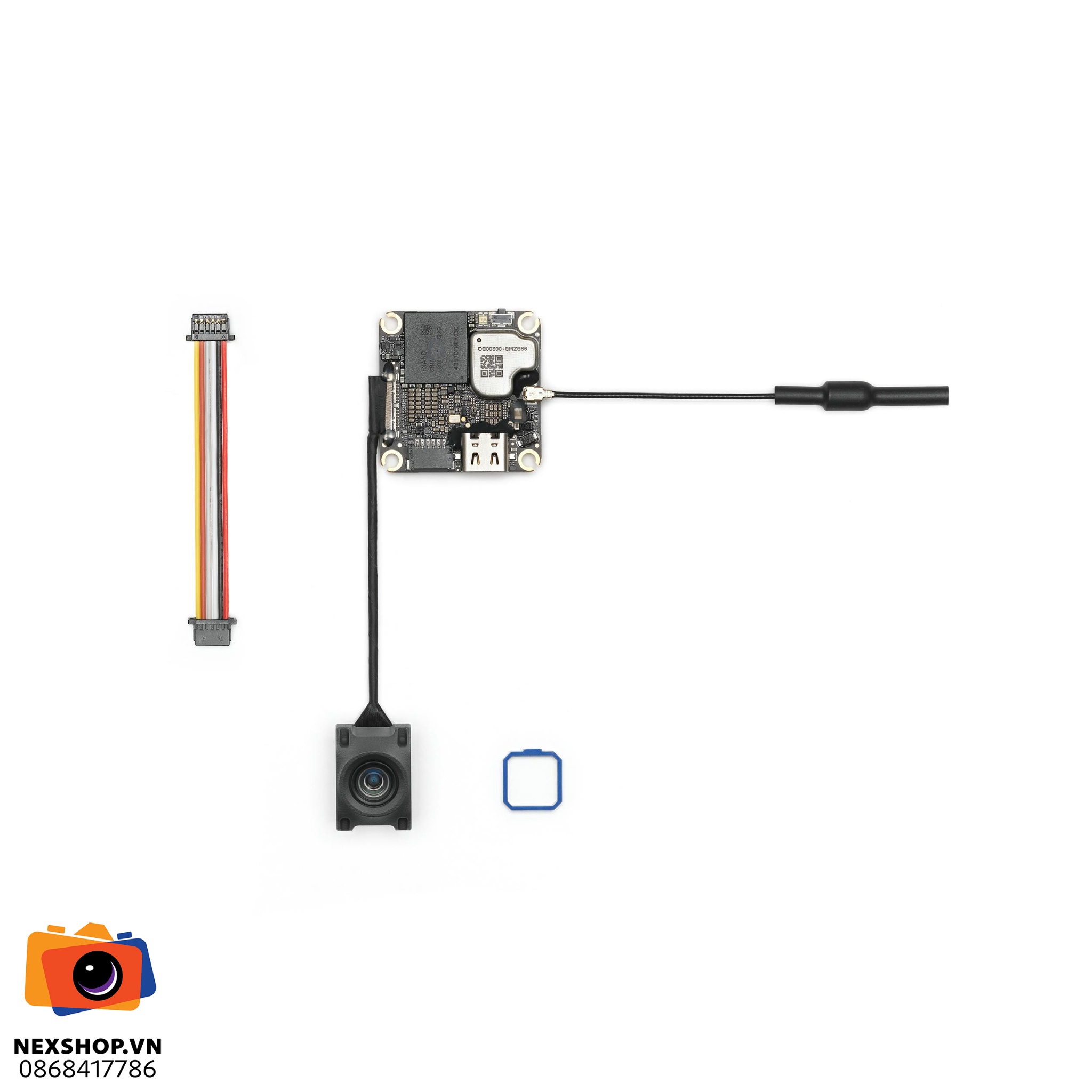DJI Air Unit O4 Lite | Phụ kiện chính hãng, nhỏ gọn, chất lượng c - mặt sau và phụ kiện đi kèm