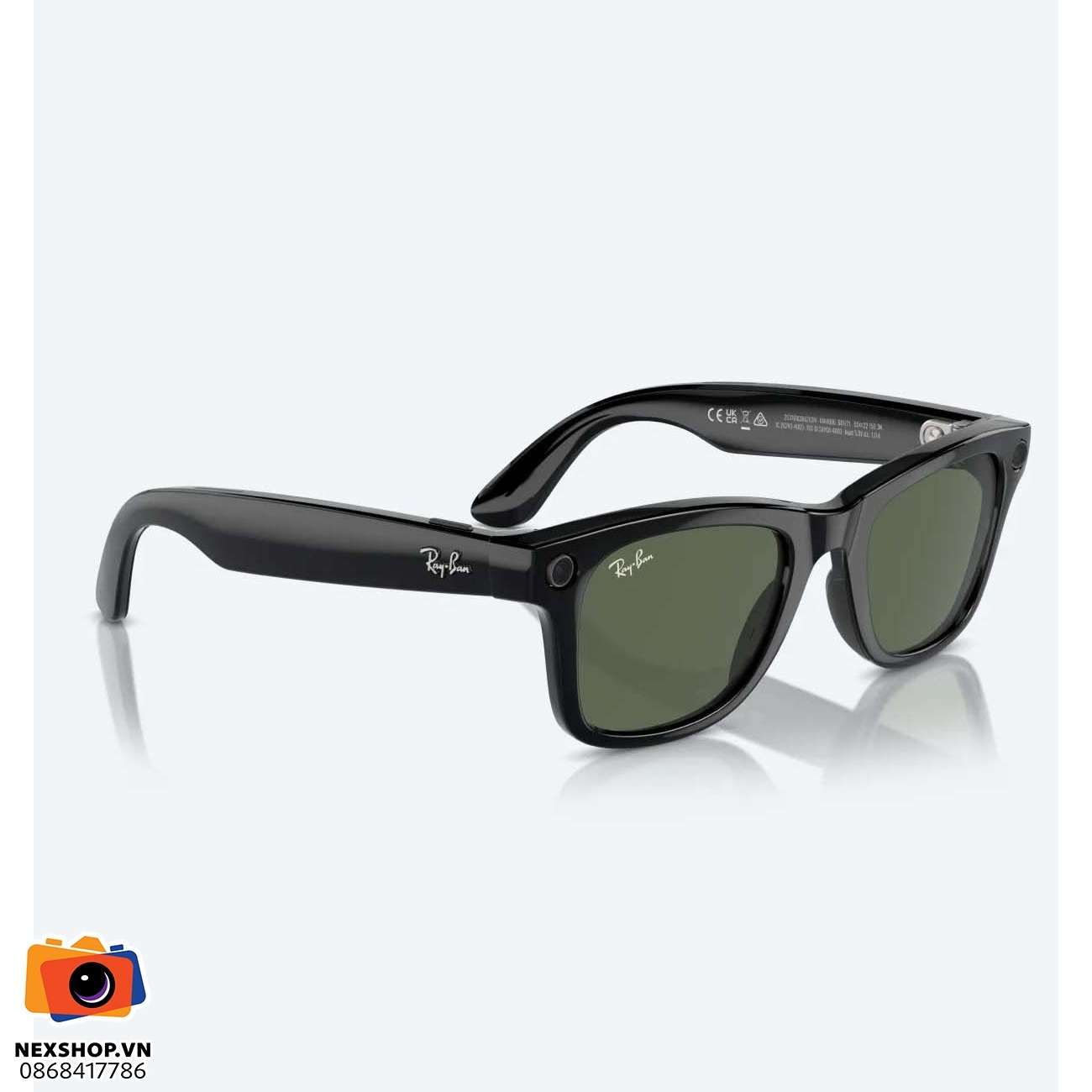 Kính thông minh Ray Ban Meta Glassses – Wayfarer thế hệ 2 | Shiny Black/Green