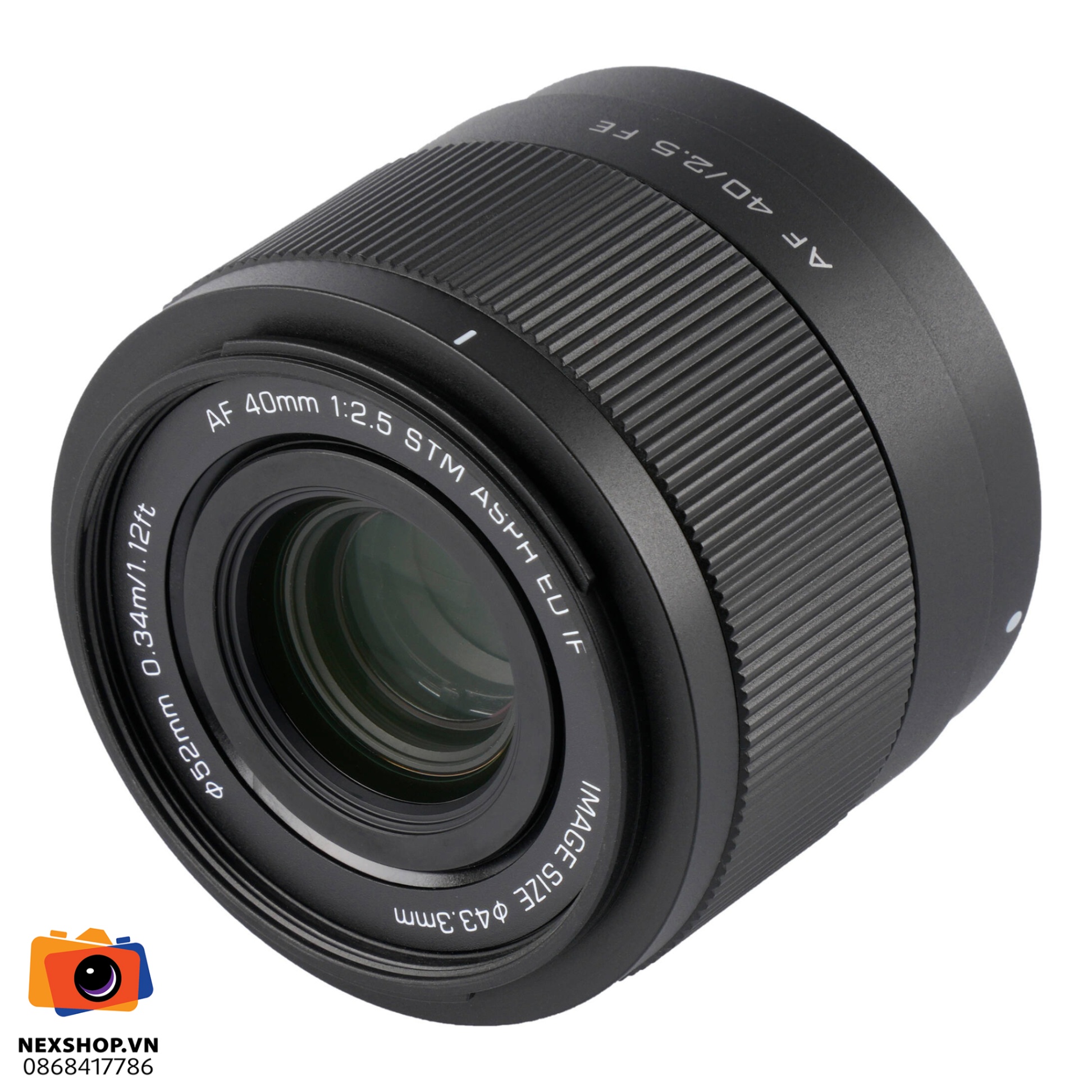 Ống kính Viltrox AF 40mm f/2.5 for Sony E-mount | Chính hãng - mặt sau và phụ kiện đi kèm