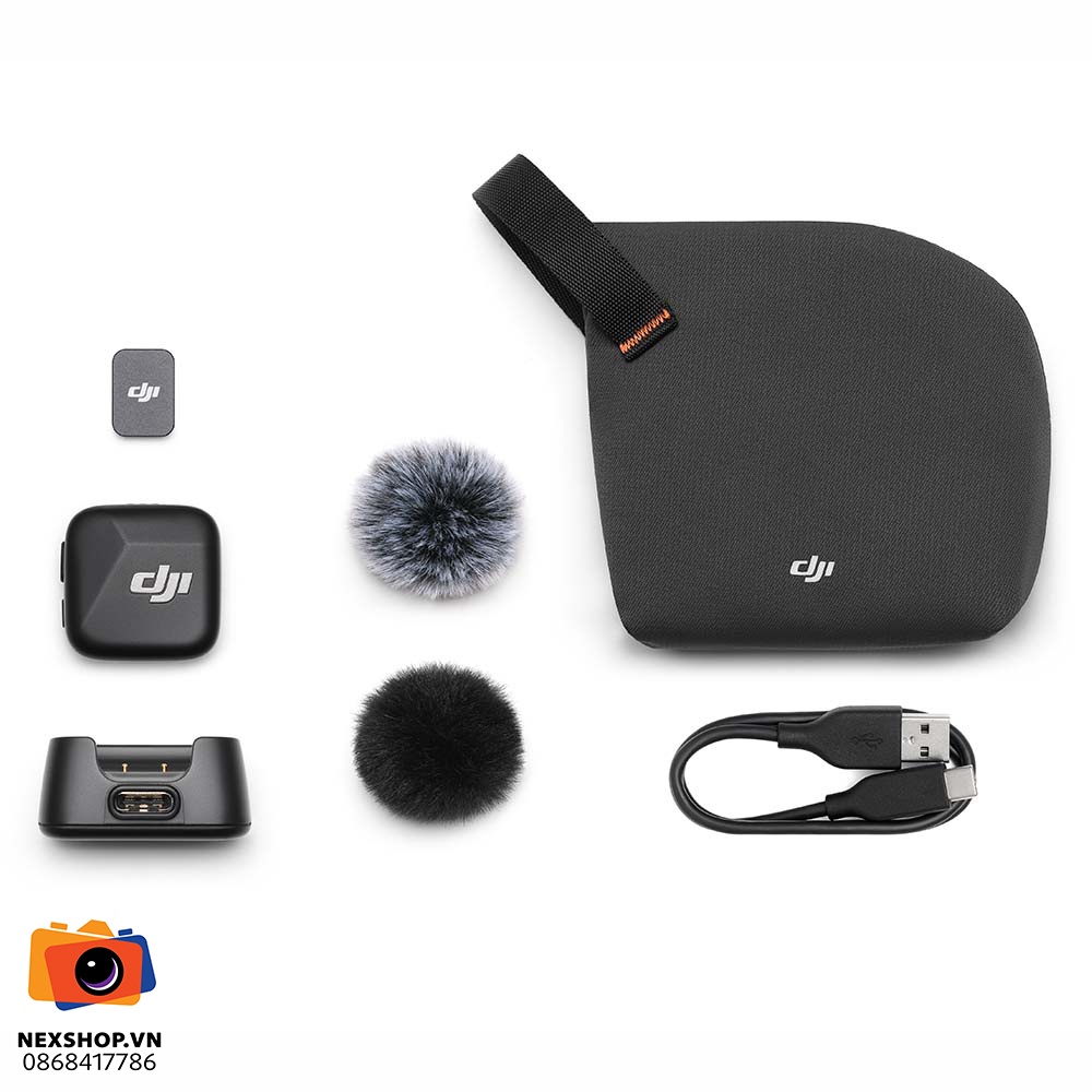 Micro DJI Mic Mini TX Đen | Chính hãng, nhỏ gọn, chất âm rõ nét - thiết kế và phụ kiện