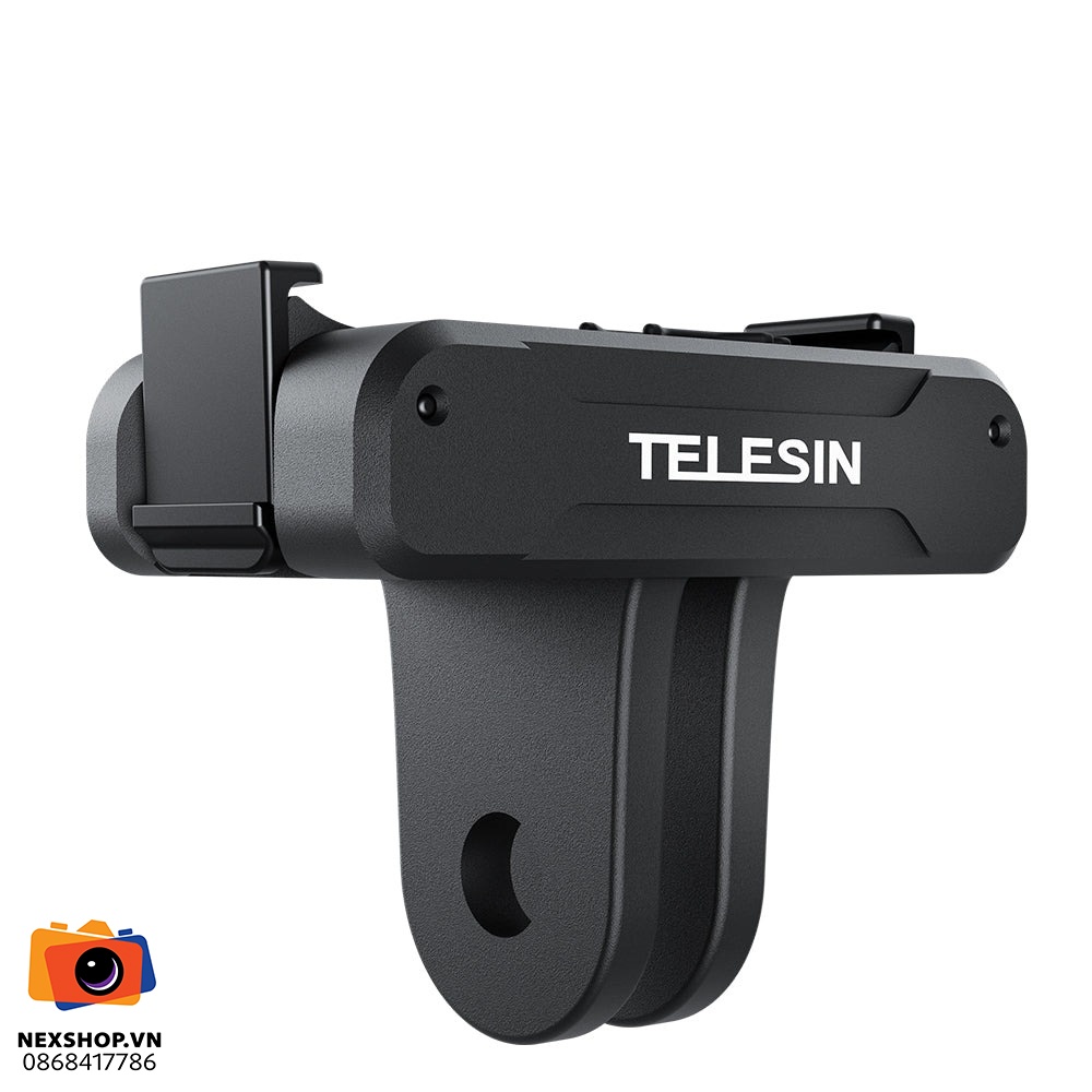 TELESIN Magnetic Two-claw Adapter for DJI ACTION 3/4 | Chính hãng - mặt sau và phụ kiện đi kèm
